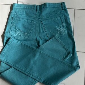 Gloria Vanderbilt Turquoise Straight Leg Jeans